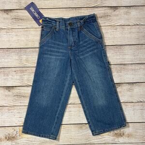 NWT Cherokee Toddler Boys Straight Leg Blue Denim Cotton Denim Jeans Size 3T NEW